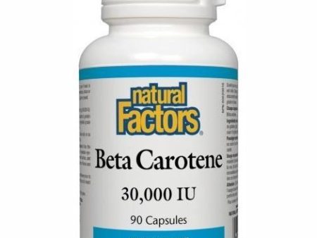 Natural factors - beta carotene 30,000iu - 90 sgels Discount