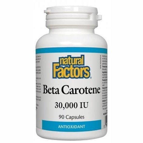 Natural factors - beta carotene 30,000iu - 90 sgels Discount