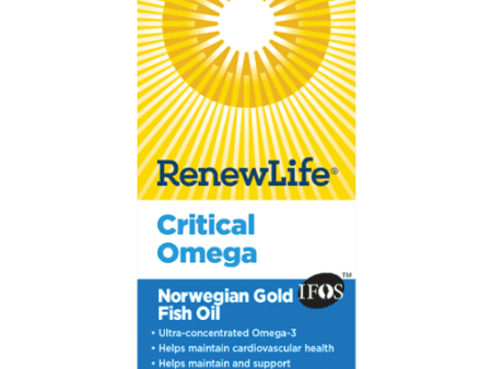 Renew life - critical omega norwegian gold fish oil - 60 sgels Online now