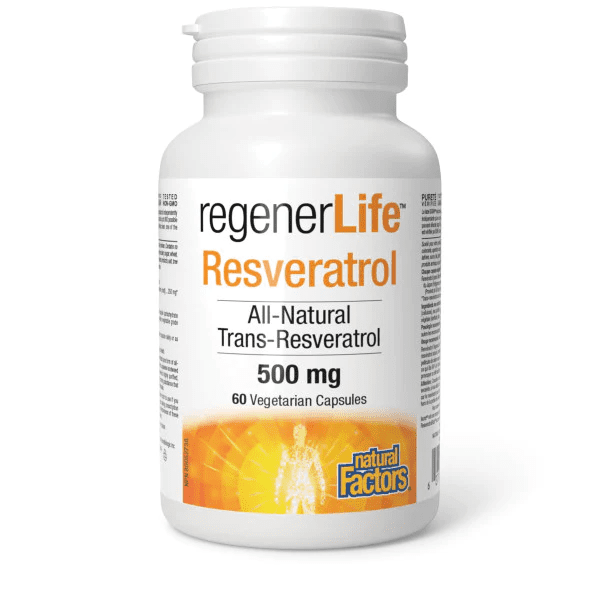 Natural factors - regenerlife resveratrol rich  500mg - 60 vcaps For Cheap