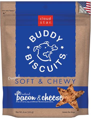 Buddy Biscuits Bacon and Cheese Soft and Chewy Dog Treats Sale