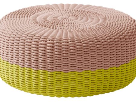 Round Ottoman, Multi-Stripe For Cheap