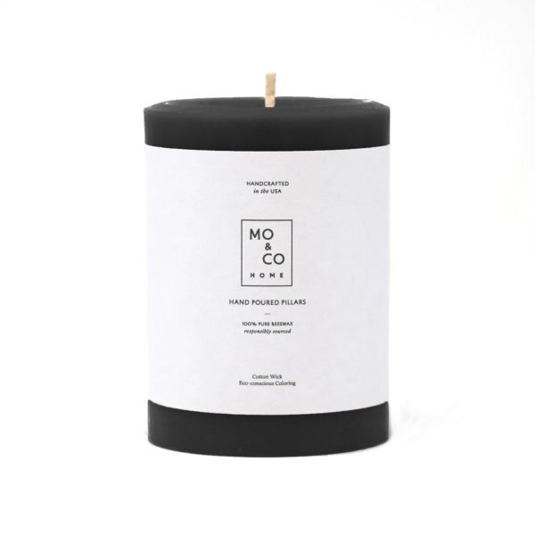 Charcoal Beeswax Pillar Candle Sale