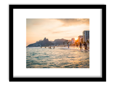 Ipanema at Sunset  Framed Print For Discount