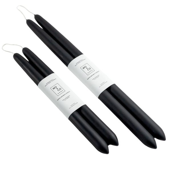 Dipped Beeswax Taper Candles, Charcoal Online