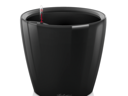 Lechuza CLASSICO Premium 21 LS Black High Gloss Planter, 9 x8  Online