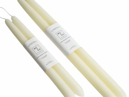 Natural White Beeswax Taper Candles Sale