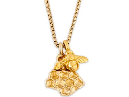 Gold Plated Honey Bee & Honeycomb Pendant Supply