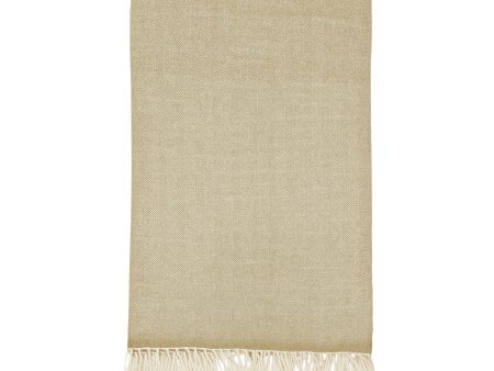 Herringbone Cashmere Throw For Sale