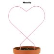 Mossify Heart  Gift Love  Metal Trellis - Pink For Cheap