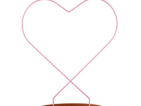 Mossify Heart  Gift Love  Metal Trellis - Pink For Cheap