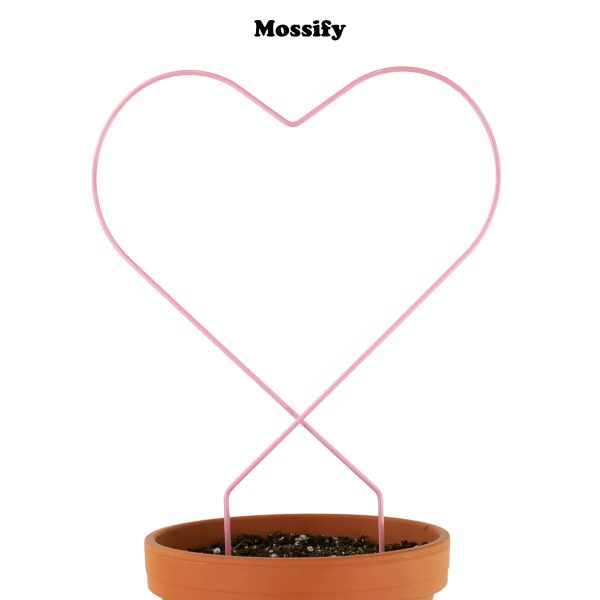 Mossify Heart  Gift Love  Metal Trellis - Pink For Cheap