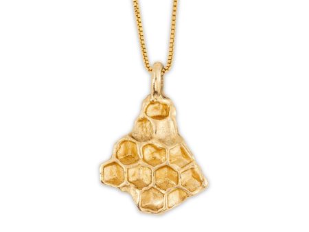 Gold Plated Honeycomb Pendant Online now