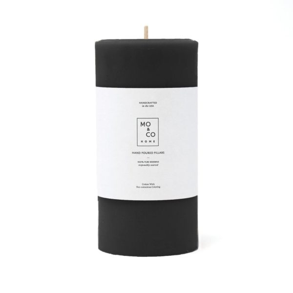 Charcoal Beeswax Pillar Candle Sale