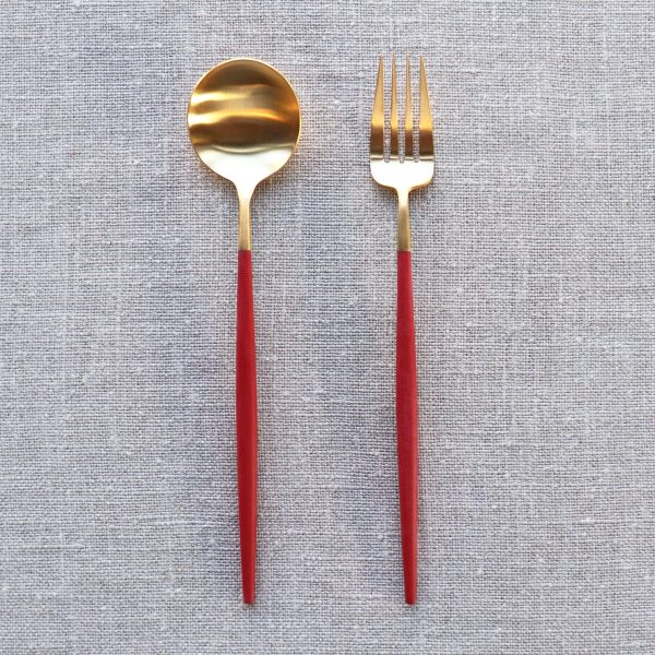 GOA Red Gold Serving Utensils Fashion